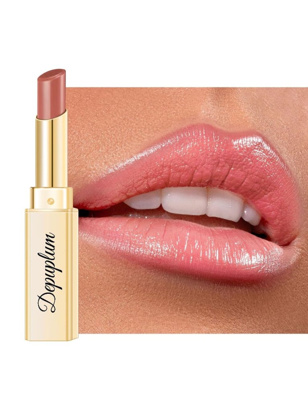Women's DM70 Peach Nude Glow Reviver Moisture Lip Gloss Creamy Tinted Lip Balm